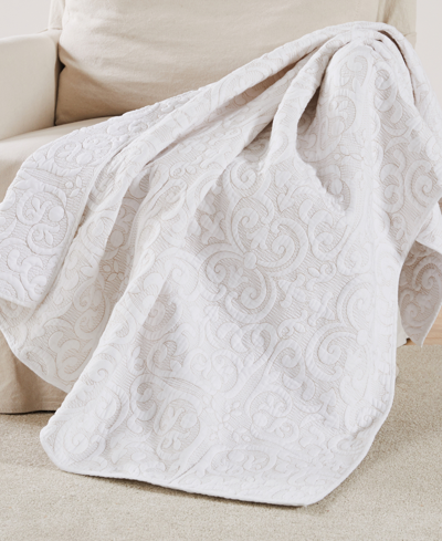 Shop Levtex Sherbourne Scroll Stitch Quilted Throw, 50" X 60" In Cream