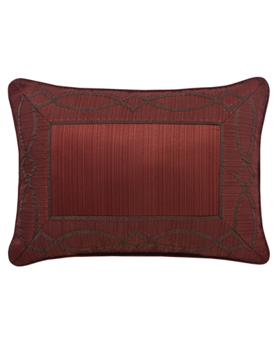 Shop Five Queens Court Chianti Boudoir Decorative Pillow, 15" X 20" In Red