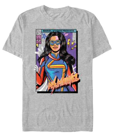 Shop Fifth Sun Men's Marvel Film Ms. Marvel Cover Short Sleeve T-shirt In Athletic Heather