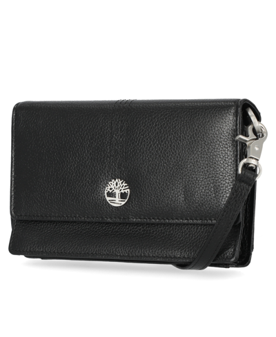 Shop Timberland Women's Rfid Leather Crossbody Bag Wallet Purse In Black