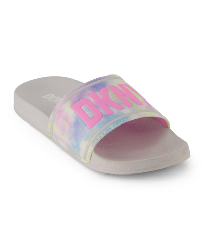 Shop Dkny Little Girls Pool Slide Sandal In Gray