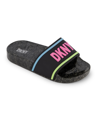 Dkny Little Girls Pool Slide Sandal In Black