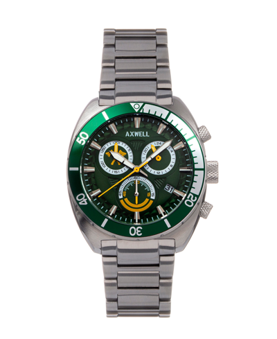 Shop Axwell Minister Silver-tone Stainless Steel Bracelet Watch, 45mm In Green