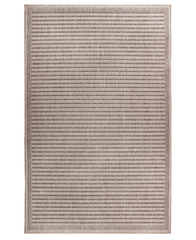 Liora Manne Malibu Simple Border 6'6" X 9'3" Outdoor Area Rug In Beige