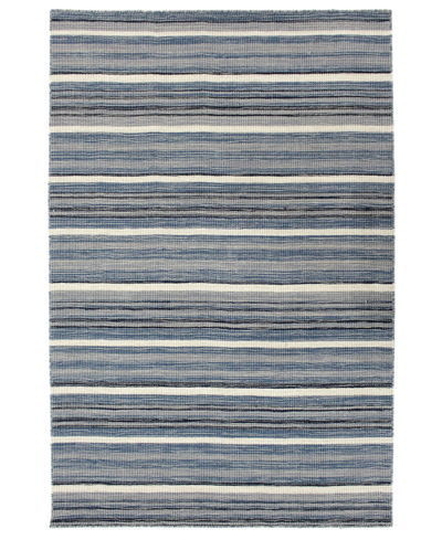 Liora Manne Aruba Faded Stripe 3'6" X 5'6" Area Rug In Denim