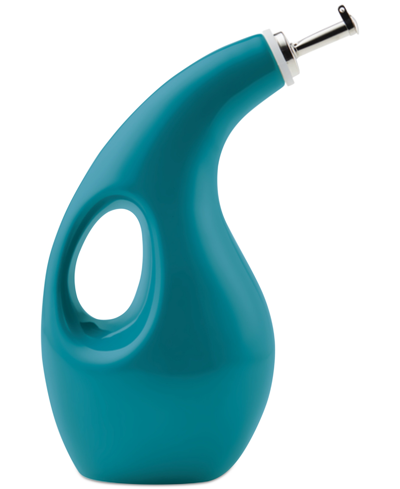 Shop Rachael Ray Ceramics Evoo Oil & Vinegar Dispensing Bottle, 24-oz. In Turquoise