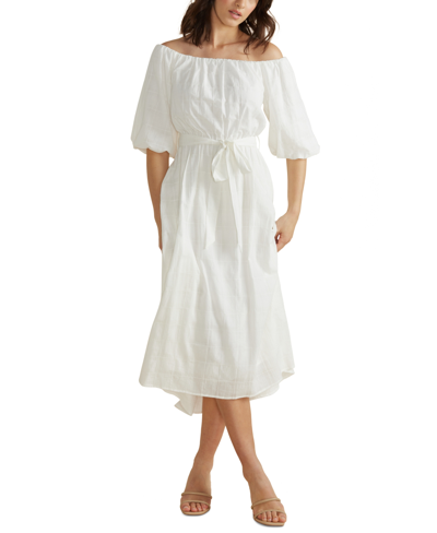 Shop Minkpink Women's Bowes Cotton Tie-waist Dress In White