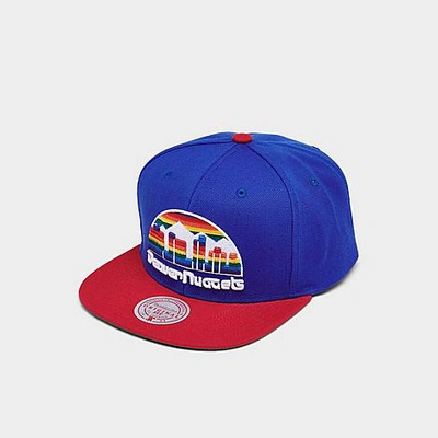 Shop Mitchell And Ness Nba Denver Nuggets Team 2 Tone 2.0 Hwc Snapback Hat In Blue/red