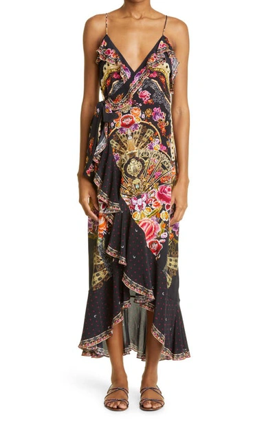 Shop Camilla Dance With Duende Floral Print Silk Wrap Dress