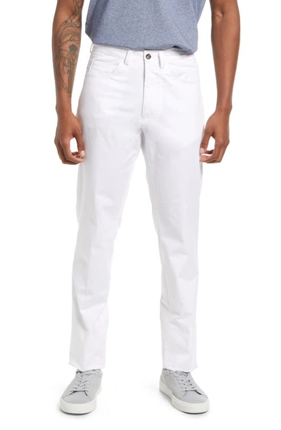 Shop Berle Charleston Khakis Flat Front Stretch Twill Pants In White