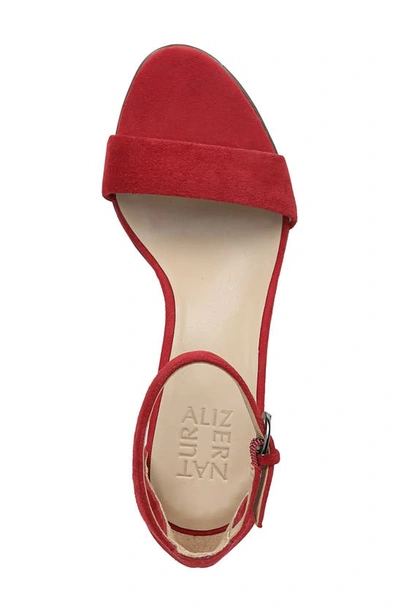 Shop Naturalizer True Colors Vera Ankle Strap Sandal In Hot Sauce Suede