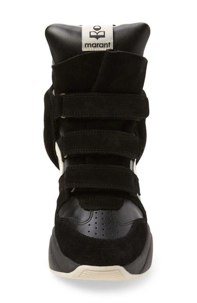 Shop Isabel Marant Balskee Wedge High Top Sneaker In Black