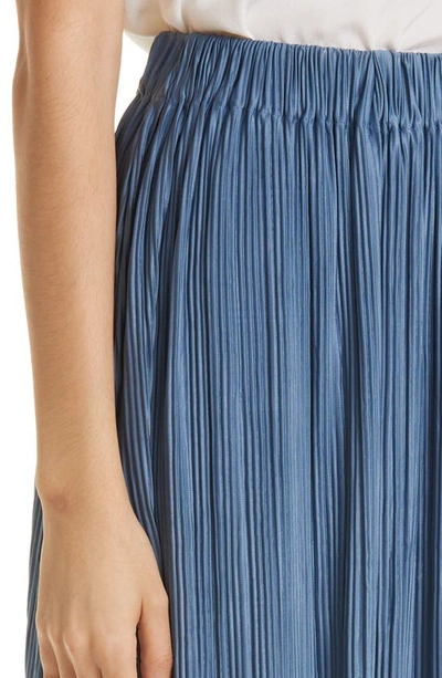 Shop Samsã¸e Samsã¸e Uma Pleated Midi Skirt In China Blue