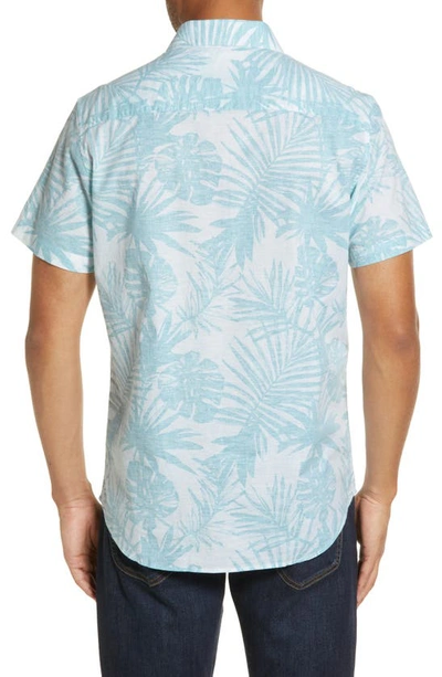 TRAVISMATHEW BEECHCRAFT FLORAL STRETCH SHORT SLEEVE BUTTON-UP SHIRT 