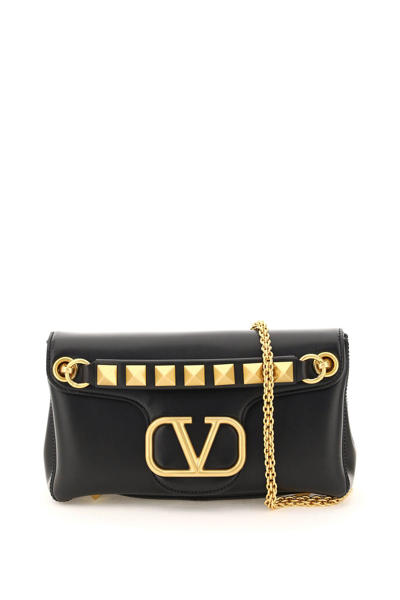 Shop Valentino Stud Sign Nappa Leather Bag In Black