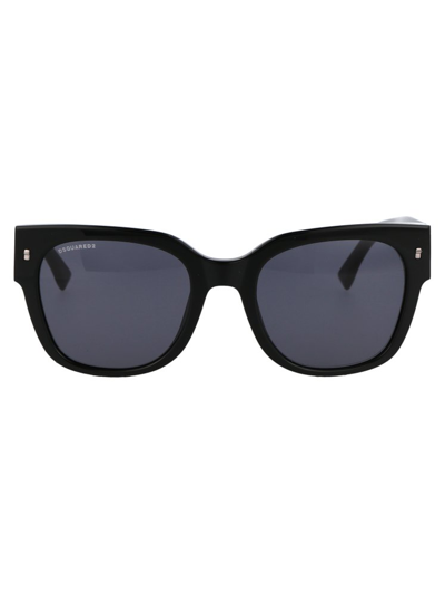 Shop Dsquared2 Eyewear Square Frame Sunglasses In Black