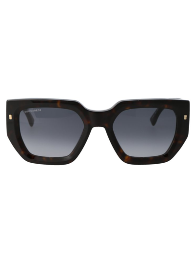 Shop Dsquared2 Eyewear Square Frame Sunglasses In Multi