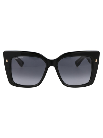 Shop Dsquared2 Eyewear Cat In Black