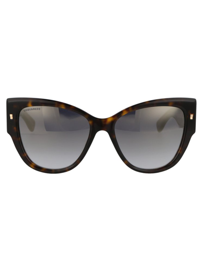 Shop Dsquared2 Eyewear Butterfly Frame Sunglasses In Multi