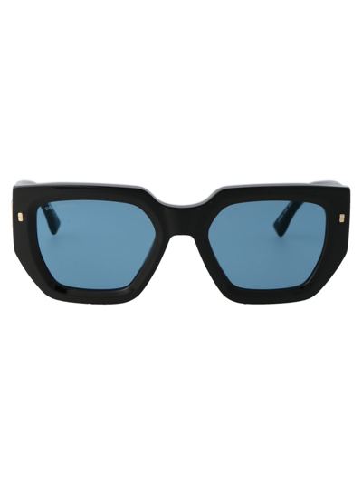 Shop Dsquared2 Eyewear Square Frame Sunglasses In Black