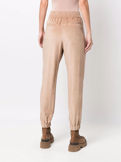 Brunello Cucinelli Corduroy Tapered-leg Trousers In Neutrals