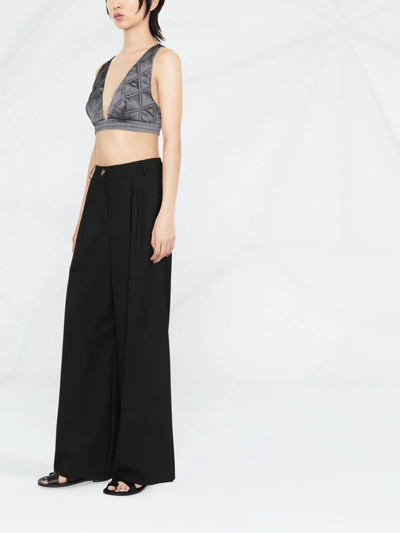 Brunello Cucinelli Quilted Cropped Top In Grey