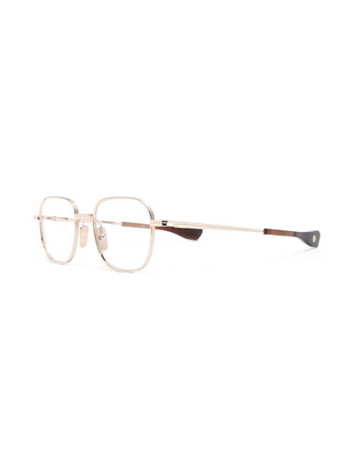 Shop Dita Eyewear Square-frame Glasses In Gold