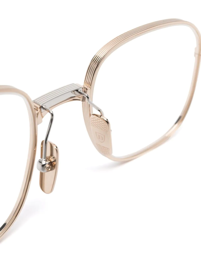 Shop Dita Eyewear Square-frame Glasses In Gold