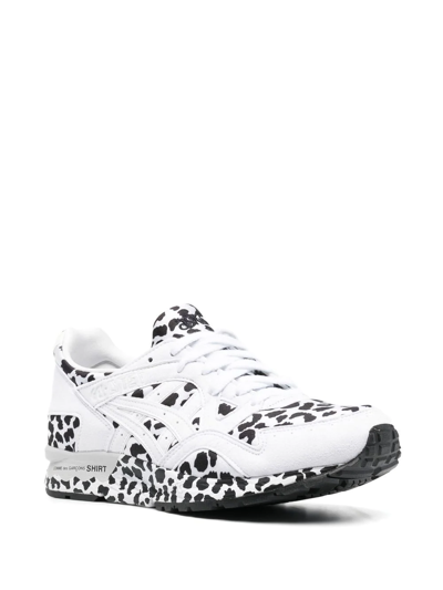 Shop Comme Des Garçons Shirt Gel-lyte Animal-print Detail Sneakers In White