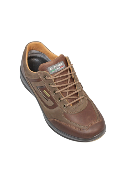 Shop Grisport Mens Airwalker Leather Walking Shoes In Brown