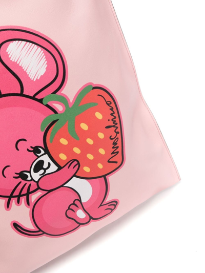 Shop Moschino Mouse-print Tote Bag In Pink