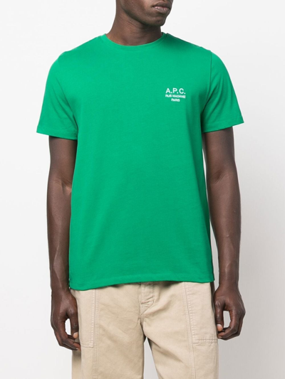 Shop Apc Raymond T-shirt In Green