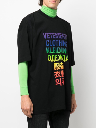 Shop Vetements Translation T-shirt In Black