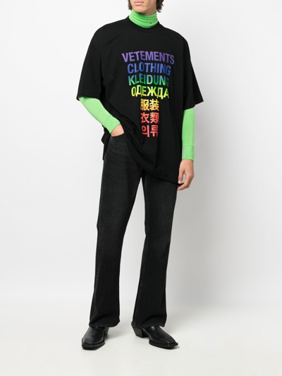 Shop Vetements Translation T-shirt In Black