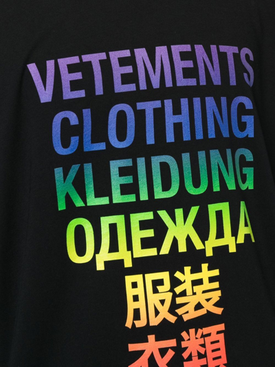 Shop Vetements Translation T-shirt In Black