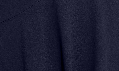 Adrianna Papell Divine Crepe Midi Cocktail Dress In Midnight