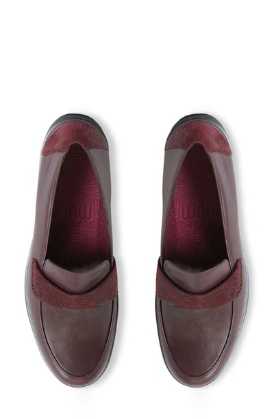 Shop Munro Geena Loafer In Wine Leather