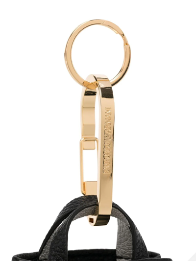 Shop Emporio Armani Logo-print Bag Key Ring In Black