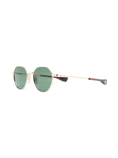Shop Dita Eyewear Round-frame Sunglasses In Gold