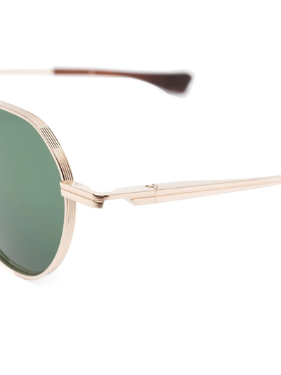 Shop Dita Eyewear Round-frame Sunglasses In Gold