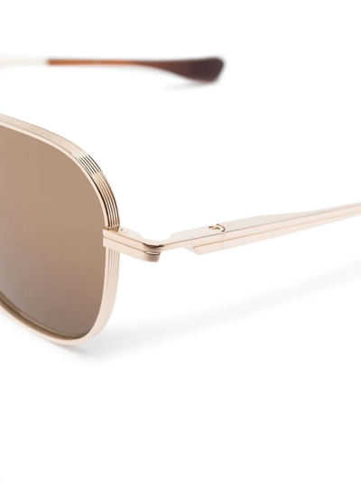 Shop Dita Eyewear Square-frame Sunglasses In Gold