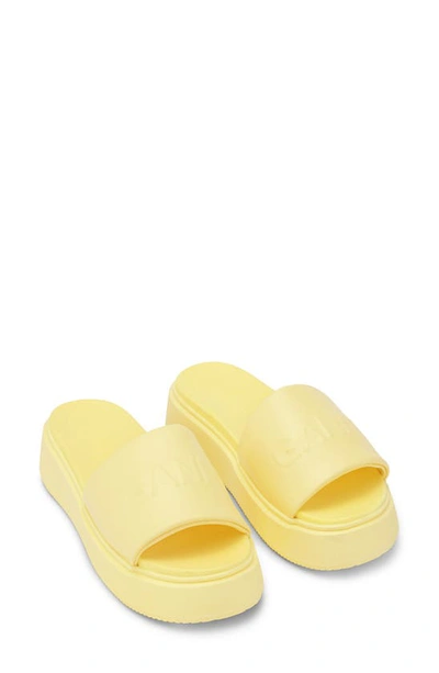 Shop Ganni Vegea™ Slide Sandal In Pale Banana