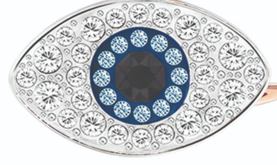 Shop Swarovski Duo Evil Eye Pendant Necklace In Blue