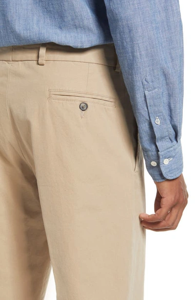 Berle Charleston Flat Front Chino Pants In Khaki