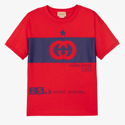Kids' Logo-print Cotton-jersey T-shirt 6-12 Years In Red