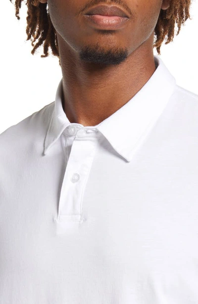Shop Live Live Solid Pima Cotton Polo In Whiteout