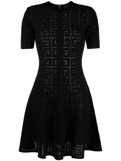 Shop Givenchy `4g` Mini Dress In Black  