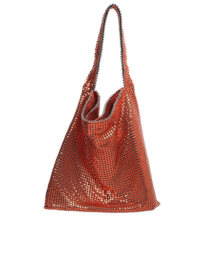 Shop Paco Rabanne Pixel Tote Bag In Orange