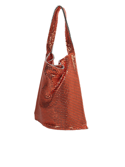 Shop Rabanne Paco  Pixel Tote Bag In Orange