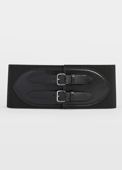【ALAIA】 Buckled leather corset belt 136815924?w=400